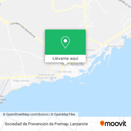 Mapa Sociedad de Prevencion de Fremap