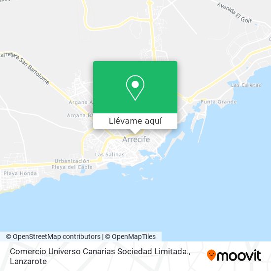 Mapa Comercio Universo Canarias Sociedad Limitada.