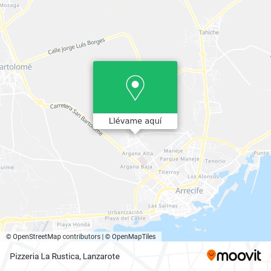 Mapa Pizzeria La Rustica