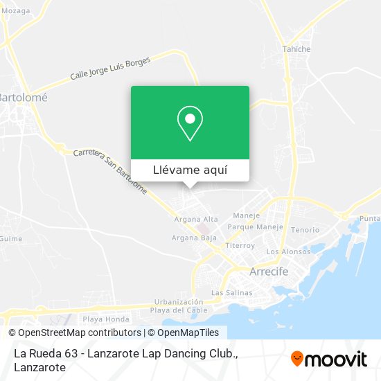 Mapa La Rueda 63 - Lanzarote Lap Dancing Club.
