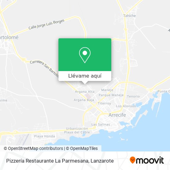 Mapa Pizzería Restaurante La Parmesana