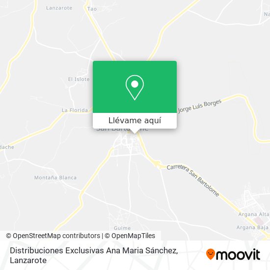 Mapa Distribuciones Exclusivas Ana Maria Sánchez