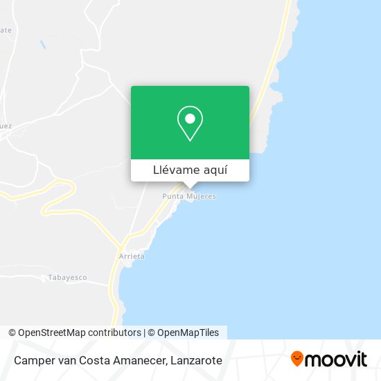Mapa Camper van Costa Amanecer