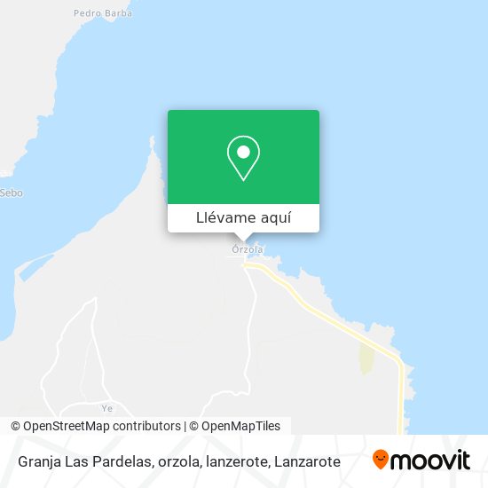 Mapa Granja Las Pardelas, orzola, lanzerote