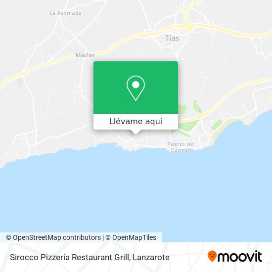 Mapa Sirocco Pizzeria Restaurant Grill