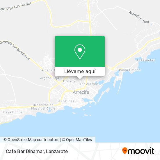 Mapa Cafe Bar Dinamar