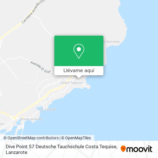 Mapa Dive Point 57 Deutsche Tauchschule Costa Tequise