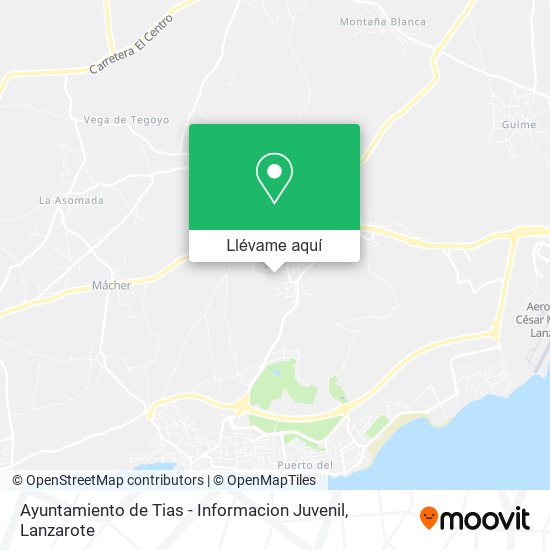 Mapa Ayuntamiento de Tias - Informacion Juvenil