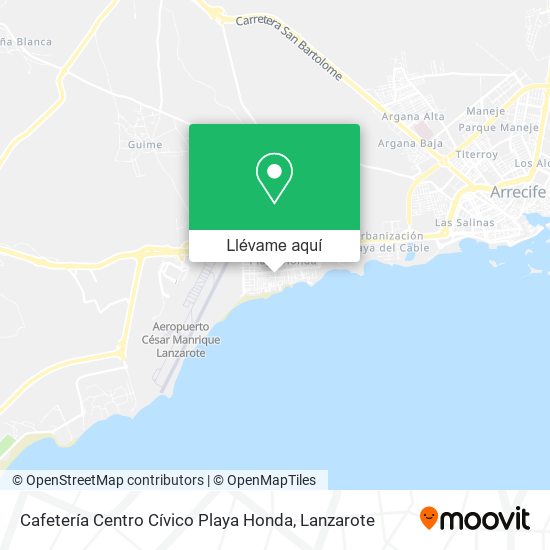 Mapa Cafetería Centro Cívico Playa Honda