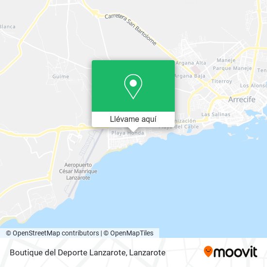 Mapa Boutique del Deporte Lanzarote