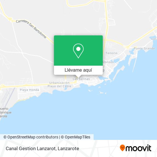 Mapa Canal Gestion Lanzarot