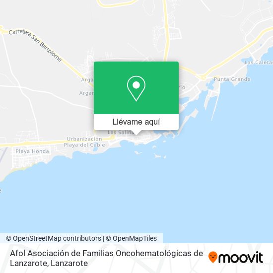 Mapa Afol Asociación de Familias Oncohematológicas de Lanzarote