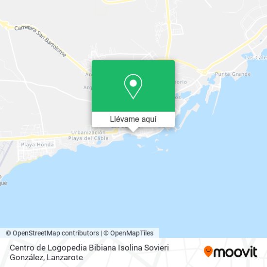 Mapa Centro de Logopedia Bibiana Isolina Sovieri González