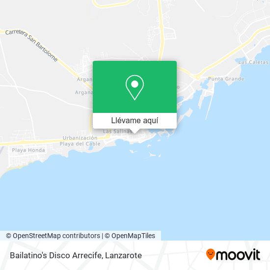Mapa Bailatino's Disco Arrecife