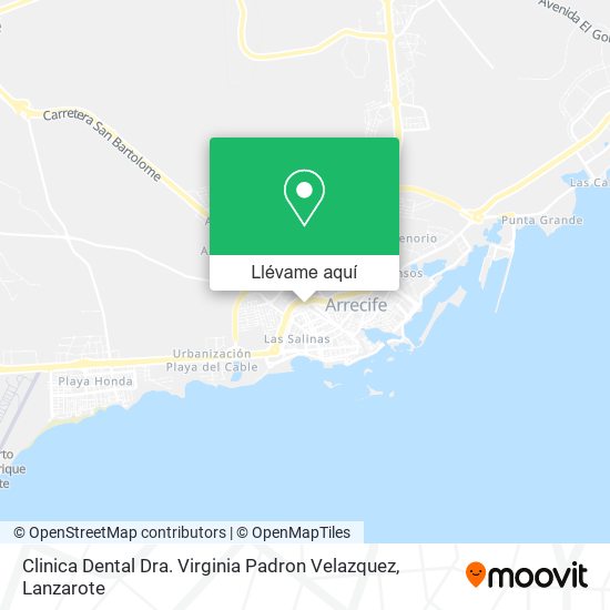 Mapa Clinica Dental Dra. Virginia Padron Velazquez