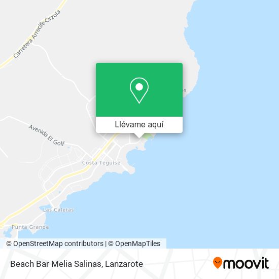 Mapa Beach Bar Melia Salinas