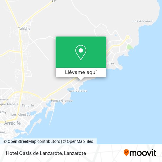 Mapa Hotel Oasis de Lanzarote