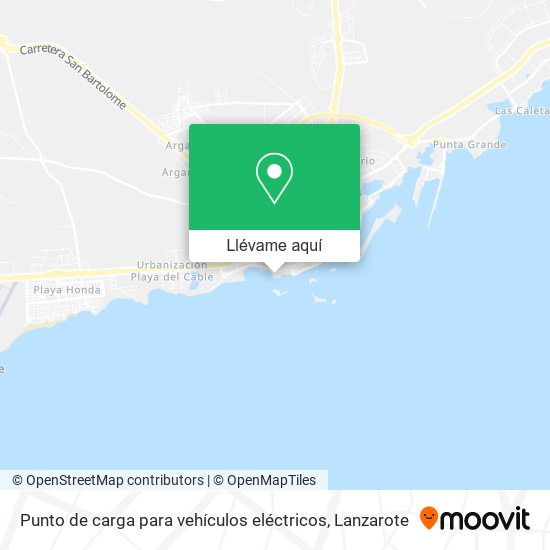 Mapa Punto de carga para vehículos eléctricos