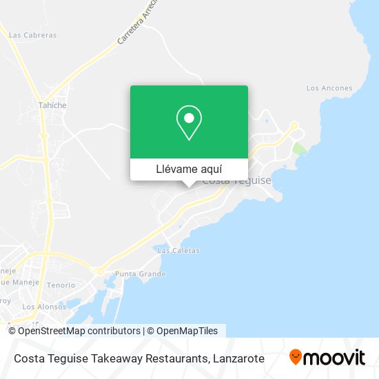 Mapa Costa Teguise Takeaway Restaurants