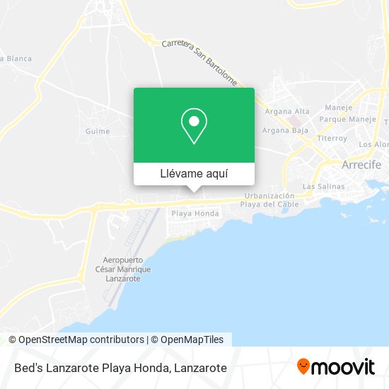 Mapa Bed's Lanzarote Playa Honda