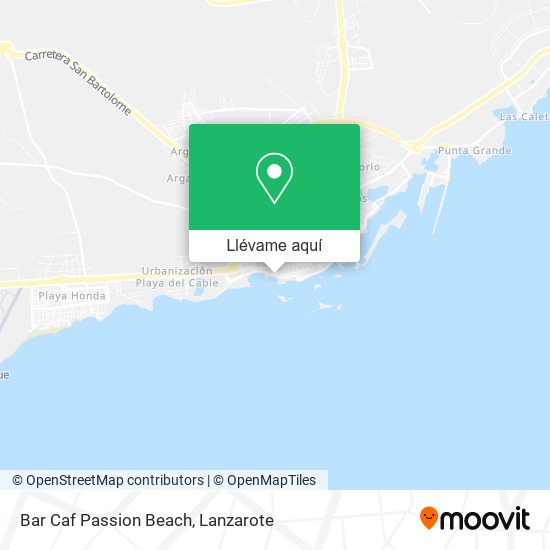 Mapa Bar Caf Passion Beach