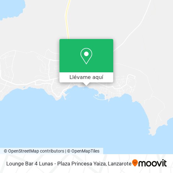 Mapa Lounge Bar 4 Lunas - Plaza Princesa Yaiza