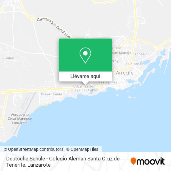 Mapa Deutsche Schule - Colegio Alemán Santa Cruz de Tenerife