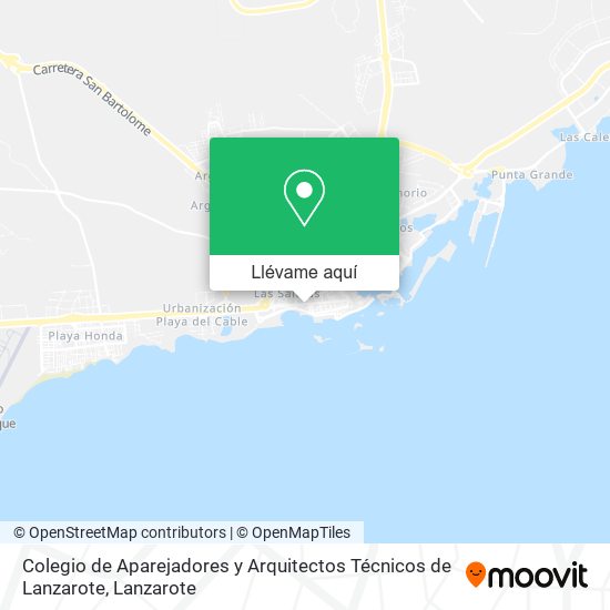 Mapa Colegio de Aparejadores y Arquitectos Técnicos de Lanzarote