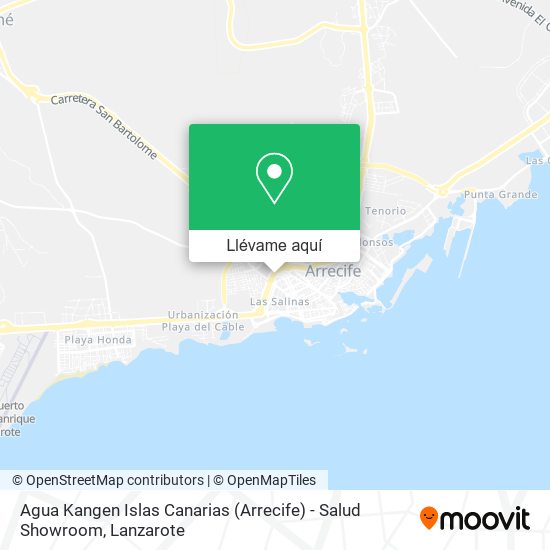 Mapa Agua Kangen Islas Canarias (Arrecife) - Salud Showroom