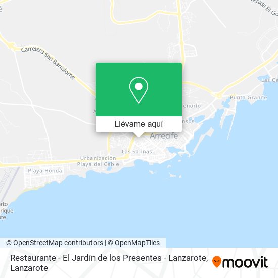 Mapa Restaurante - El Jardín de los Presentes - Lanzarote