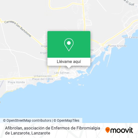 Mapa Afibrolan, asociación de Enfermos de Fibromialgia de Lanzarote
