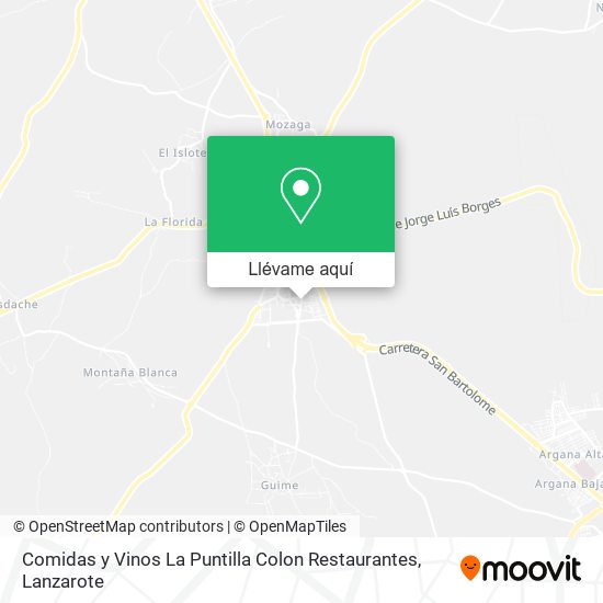 Mapa Comidas y Vinos La Puntilla Colon Restaurantes