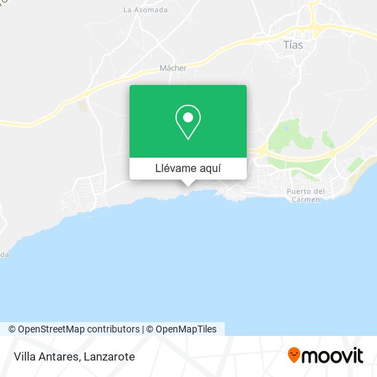 Mapa Villa Antares
