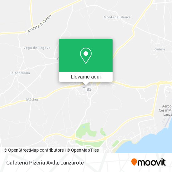 Mapa Cafetería Pizeria Avda