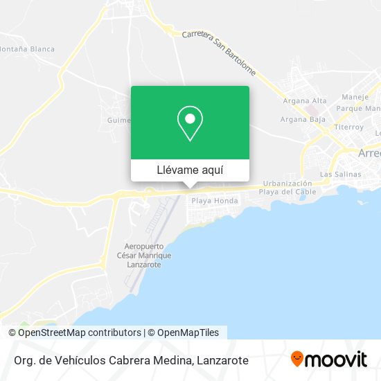Mapa Org. de Vehículos Cabrera Medina
