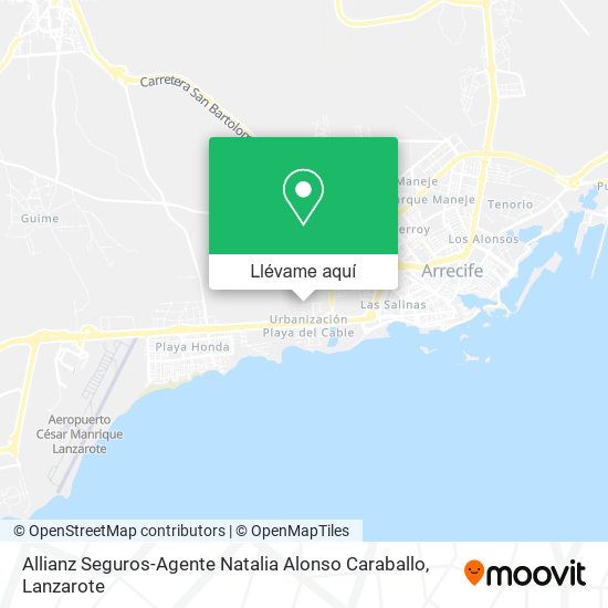 Mapa Allianz Seguros-Agente Natalia Alonso Caraballo