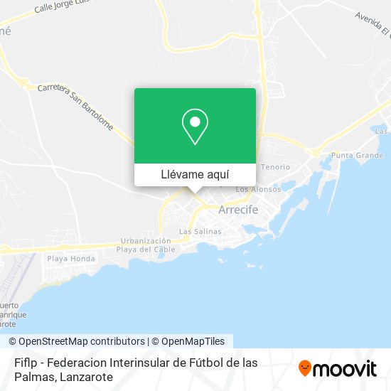 Mapa Fiflp - Federacion Interinsular de Fútbol de las Palmas