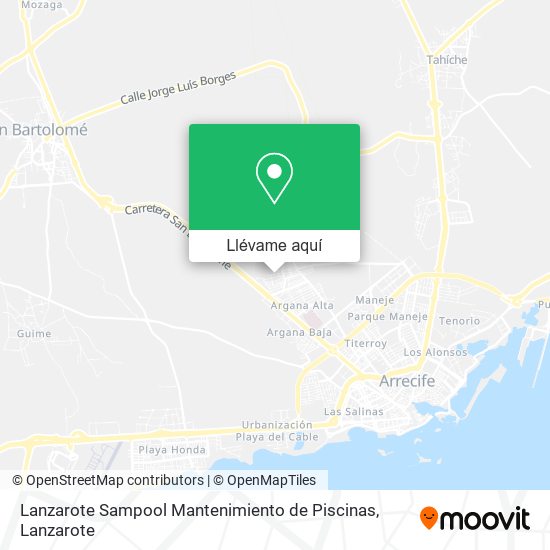 Mapa Lanzarote Sampool Mantenimiento de Piscinas