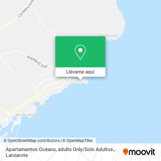 Mapa Apartamentos Océano, adults Only / Solo Adultos.