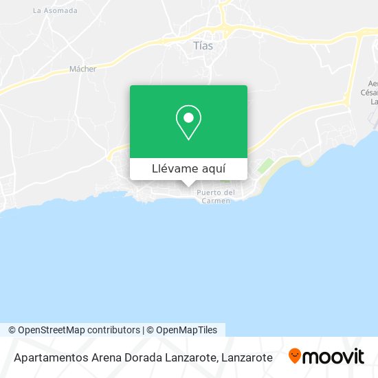 Mapa Apartamentos Arena Dorada Lanzarote