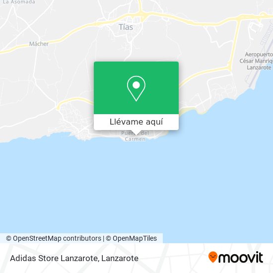 Mapa Adidas Store Lanzarote