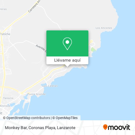 Mapa Monkey Bar, Coronas Playa