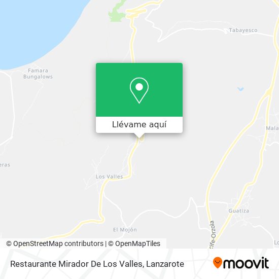 Mapa Restaurante Mirador De Los Valles