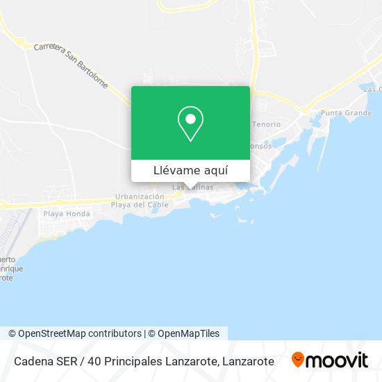 Mapa Cadena SER / 40 Principales Lanzarote