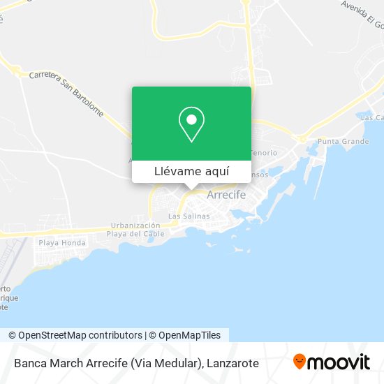 Mapa Banca March Arrecife (Via Medular)