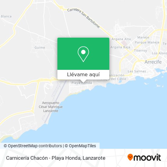 Mapa Carnicería Chacón - Playa Honda