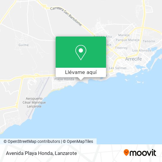 Mapa Avenida Playa Honda
