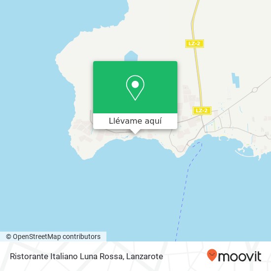 Mapa Ristorante Italiano Luna Rossa, Avenida Marítima 35580 Urbanización Campanas Beach Yaiza