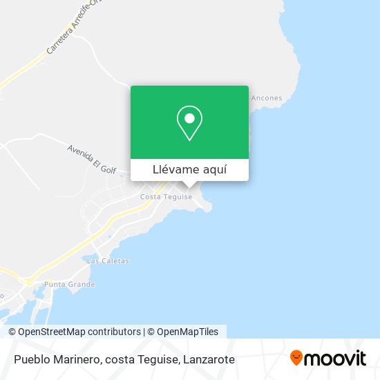 Mapa Pueblo Marinero, costa Teguise