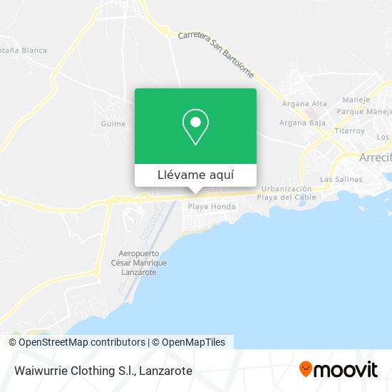 Mapa Waiwurrie Clothing S.l.